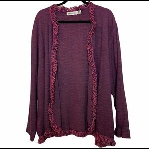Karen Lessly Lagenlook Purple/Pink Cardigan